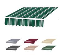 Tenda retrattile di ricambio in tessuto 280 g/m², protezione UV, in poliestere, parasole per porte e finestre, 2,5 x 2 m, a righe, per esterni