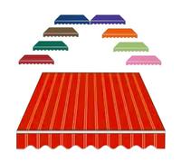 Tenda retrattile di ricambio in tessuto di poliestere impermeabile per patio, balcone e ristorante, 7 x 2,5 m, con mantovana elegante a strisce grigie, copertura durevole per esterni