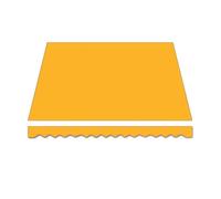 Tenda retrattile di ricambio in tessuto impermeabile per terrazza e balcone, 3,5 x 3,5 m, 2,4 x 1,5 m, 2 x 1,5 m, in tela gialla, per esterni