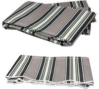 Tenda retrattile di ricambio in tessuto per esterni, parasole per patio, impermeabile, in poliestere, multi strisce, 2,4 x 2,1 m, soluzione parasole durevole ed elegante