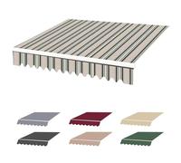 Tenda retrattile Fabric280gsm protezione UV poliestere per porte e finestre del patio SunshadeStripes 4 Dimensioni: 3x2.5mDurable Outdoor Canopy Material
