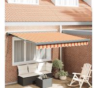 Tenda Retrattile Gialla e Bianca 3x2,5 m in Tessuto e Alluminio