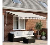 Tenda retrattile Grigio chiaro e bianco 350 x 250 cm