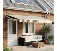 Tenda retrattile Grigio chiaro e bianco 4 × 3 m