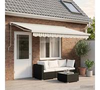 Tenda retrattile Grigio chiaro e bianco 400 × 300 cm