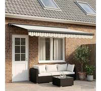 Tenda retrattile Grigio chiaro e bianco 500 × 300 cm