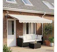 vidaXL Tenda retrattile Grigio chiaro e bianco 500 × 300 cm Poliestere