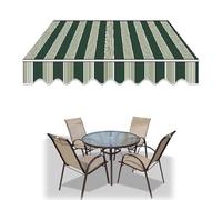 Tenda retrattile in tessuto di tela impermeabile di ricambio per tenda da sole 2/3/4/5/6/7 m Copertura per tenda verde 4,5 x 1,5 m/14,8 x 5 piedi soluzione resistente per esterni