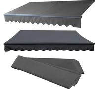 Tenda retrattile in tessuto per porta finestra del patio, protezione dai raggi UV, copertura in poliestere resistente, 2 x 1,5 m, grigio scuro, perfetta per cortile e balcone