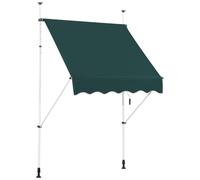 Tenda retrattile manuale 150 x 125 cm Altezza regolabile 200-300 cm Protezione solare moderna in alluminio verde 20_0010453