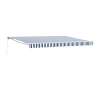 Tenda retrattile manuale 4,5 x 3 m Blu Bianco