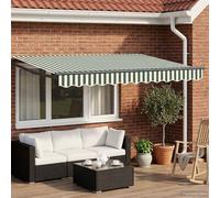 vidaXL Tenda retrattile manuale con LED 3 x 2,5 m, Tendone da sole retrattile, manuale e compatto con luci LED per veranda e giardino