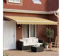 Tenda retrattile manuale Giallo, Grigio e Bianco 5 × 3,5 m