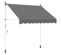 vidaXL Tenda da sole retrattile manuale, grigio chiaro 150 cm, giardino e terrazza, ombra regolabile, copertura moderna per baldacchino, tenda da sole retrattile, protezione esterna, protezione solare