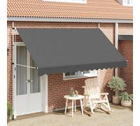 Tenda retrattile manuale impermeabile per terrazza, balcone o giardino, con struttura in acciaio e rivestimento in PU, tenda in poliestere resistente ai raggi UV e sporco con manovella