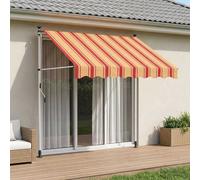 vidaXL Tenda retrattile manuale multicolore 400 x 115 x 300 cm, giardino e terrazzo, ombra regolabile, tenda moderna, protezione esterna, riparo flessibile contro il sole