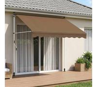 vidaXL Tenda da sole a scomparsa manuale grigio talpa 150 cm, giardino e terrazza, ombra regolabile, tettoia moderna, tenda da sole retrattile, protezione per esterni, protezione solare flessibile