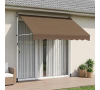 vidaXL Tenda da sole a scomparsa manuale grigio talpa 250 cm, giardino e terrazza, ombra regolabile, tettoia moderna, tenda da sole retrattile, protezione per esterni, protezione solare flessibile