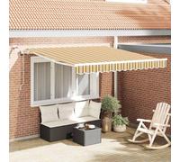 vidaXL Tenda Retrattile Multicolore 300 x 250 cm Poliestere e Metallo, Tenda retrattile, moderna e resistente, per esterni, protezione UV, soluzione versatile, ideale per giardini