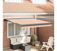 vidaXL Tenda da Sole Automatica e Retrattile a Strisce Multicolori di 300 x 250 cm. È Resistente ai Raggi UV e respinge l'acqua, Perfetta per balconi e spazi all'aperto. È Una Soluzione Ideale per c