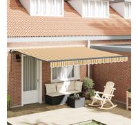 vidaXL Tenda Retrattile Manuale Multicolore 400 x 350 cm - Ombra Estiva con Protezione UV per Patio e Balcone