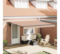 vidaXL Tessuto per Tenda Multicolore 400 × 350 cm Poliestere, Tenda Retrattile per Balcone, Giardino e Terrazza, Protezione UV per Uso Esterno