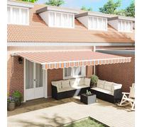 Tenda retrattile Multicolore 500 × 350 cm Tessuto e Alluminio