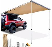 Tenda retrattile per camper, baldacchino impermeabile regolabile con telaio in lega di alluminio, ideale come riparo dal vento per overlanding e avventure all'aria aperta