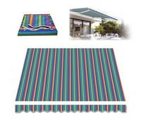 Tenda retrattile per patio, tenda manuale di ricambio in tessuto, impermeabile, per porte e finestre, tenda parasole in tela (400 x 300 cm) (600 x 300 cm)