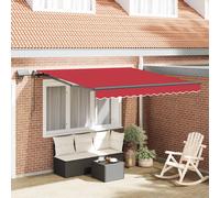 Tenda retrattile Rosso 300 x 250 cm Tessuto e Alluminio