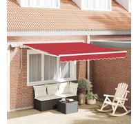 Tenda retrattile Rosso 300 x 250 cm Tessuto e Alluminio