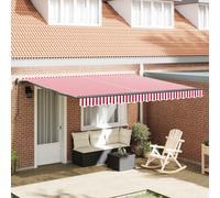 Tenda retrattile Rosso e Bianco 400 × 350 cm