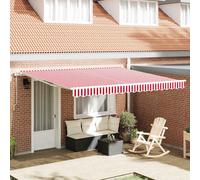 Tenda retrattile Rosso e Bianco 400 × 350 cm