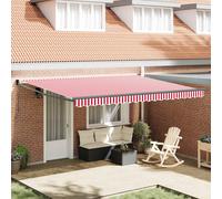 Tenda retrattile Rosso e Bianco 450 x 300 x 165 cm