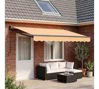 vidaXL Tenda retrattile Sabbia 4 × 3 m 100% poliestere e alluminio, giardino e terrazza, tenda da sole per esterni moderna, tenda retrattile, protezione duratura contro il tempo