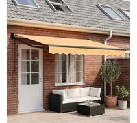 Tenda retrattile Sabbia 4,5 × 3 m Poliestere e Metallo