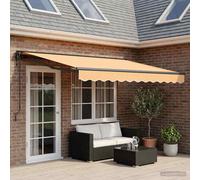 vidaXL Tenda retrattile Sabbia 5 x 3 m Poliestere e Alluminio, Tenda retrattile rettangolare Moderna, soluzione ombra per cortili, balconi, giardini, resistente e regolabile
