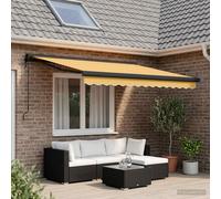 Tenda retrattile Sabbia 500 × 300 cm Tessuto e Metallo