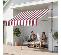 Tenda retrattile senza trapano per esterni, parasole regolabile, 215-310 cm, per balconi, giardini, cortili e portici