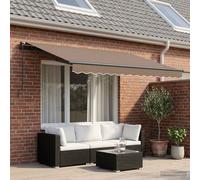Tenda retrattile Tortora 300 x 250 cm Poliestere e Alluminio