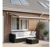 vidaXL Tenda retrattile Tortora 300 x 250 cm Tessuto e Metallo