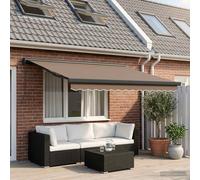 vidaXL Tenda retrattile talpa 400 × 300 cm tela e alluminio, tenda moderna per giardino e terrazza, copertura manuale resistente alle intemperie, ombra esterna