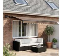 vidaXL Tenda retrattile talpa 400 × 350 cm tessuto e alluminio, tenda rettangolare moderna, regolabile e retrattile, protezione UV, elegante ombra per giardino e terrazza