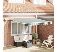 Tenda retrattile Verde e Bianco 300 x 250 cm