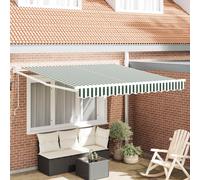 Tenda retrattile Verde e Bianco 300 x 250 x 165 cm
