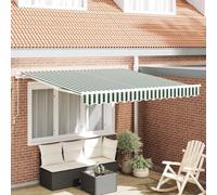 Tenda retrattile Verde e Bianco 300 x 250 x 165 cm