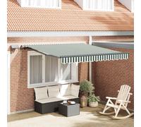 Tenda retrattile Verde e Bianco 350 x 250 cm