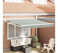 Tenda retrattile Verde e Bianco 350 x 250 cm