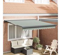 Tenda retrattile Verde e Bianco 350 x 250 x 165 cm