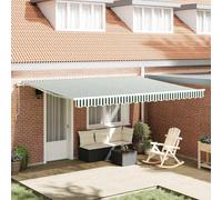 Tenda retrattile Verde e Bianco 450 x 350 x 165 cm